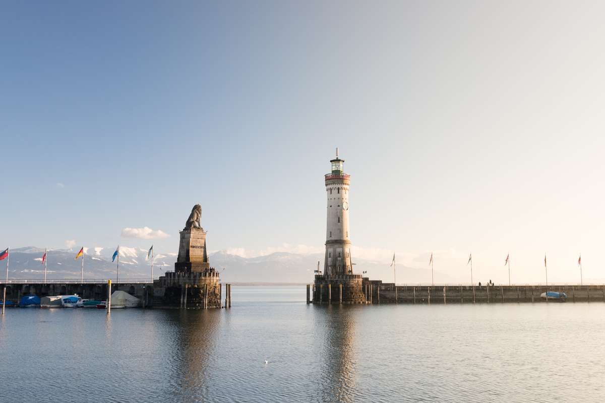 lindau hafen frontal bodensee 2017 frühling tag